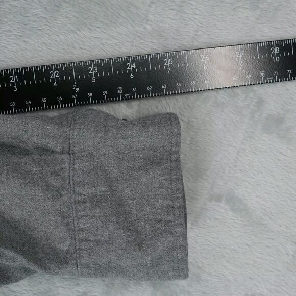 Eddie Bauer Flannel Shirt Mens XL Cotton Button Up Long Sleeve Gray - Picture 9 of 9